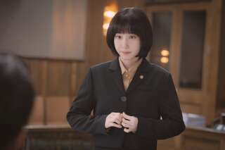 This undated handout image obtained on September 1, 2022 from Netflix in Seoul shows South Korean actress Park Eun-bin playing a role of the high-functioning autistic lawyer Woo Young-woo in K-drama 