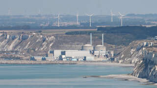 Cette photographie aérienne prise le 11 septembre 2022 montre la centrale nucléaire de Penly au large de Dieppe, dans l’ouest de la France.