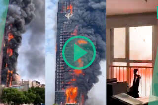 En Chine, un incendie gigantesque ravage un gratte-ciel