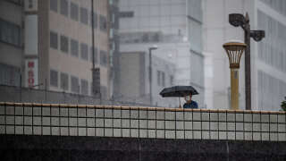 Le typhon Nanmadol a atteint la côte sud-ouest du Japon (Photo d’illustration : à Tokyo ce 18 septembre).