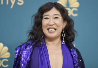 Sandra Oh arrives at the 74th Primetime Emmy Awards on Monday, Sept. 12, 2022, at the Microsoft Theater in Los Angeles. (Photo by Richard Shotwell/Invision/AP)