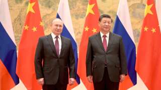 Après des mois passés à ménager son allié russe, la Chine a fini par se positionner ce mercredi 21 septembre en faveur d’un « cessez-le-feu » en Ukraine (photo d’archive prise en février 2022 à Pékin).