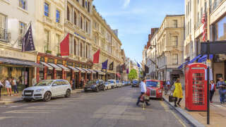 Street scene in Old Bond Street, Mayfair, London, United Kingdom.
