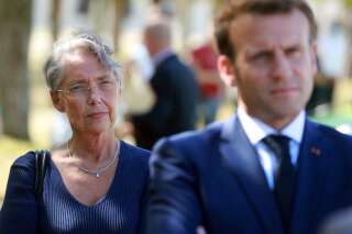 Élisabeth Borne et Emmanuel Macron en juillet 2020 au Château de Chambord.