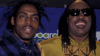 NEW YORK CITY - DECEMBER 6:  Coolio and Stevie Wonder attend Sixth Annual Billboard Music Awards on December 6, 1995 at the Coliseum in New York City. (Photo by Ron Galella, Ltd./Ron Galella Collection via Getty Images)
