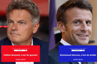 Fabien Roussel, c’est de gauche et Emmanuel Macron c’est de droite pour le site internet créé par Théo Delemazure et baptisé « C’est de guahce ou de droite ? ».