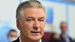 (FILES) In this file photo taken on June 22, 2021 US actor Alec Baldwin attends DreamWorks Animation's 