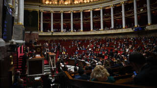 La Première ministre française Elisabeth Borne lors de la session de questions au gouvernement à l’Assemblée nationale, le 18 octobre 2022, à la veille d’un recours au 49.3 attendu et redouté.
