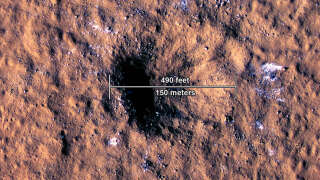 La Nasa a découvert l’un des plus gros cratère du système solaire sur Mars : 150 mètres de large et 21 mètres de profondeur