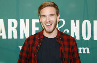 NEW YORK, NY - OCTOBER 29: PewDiePie signs copies of his new book 