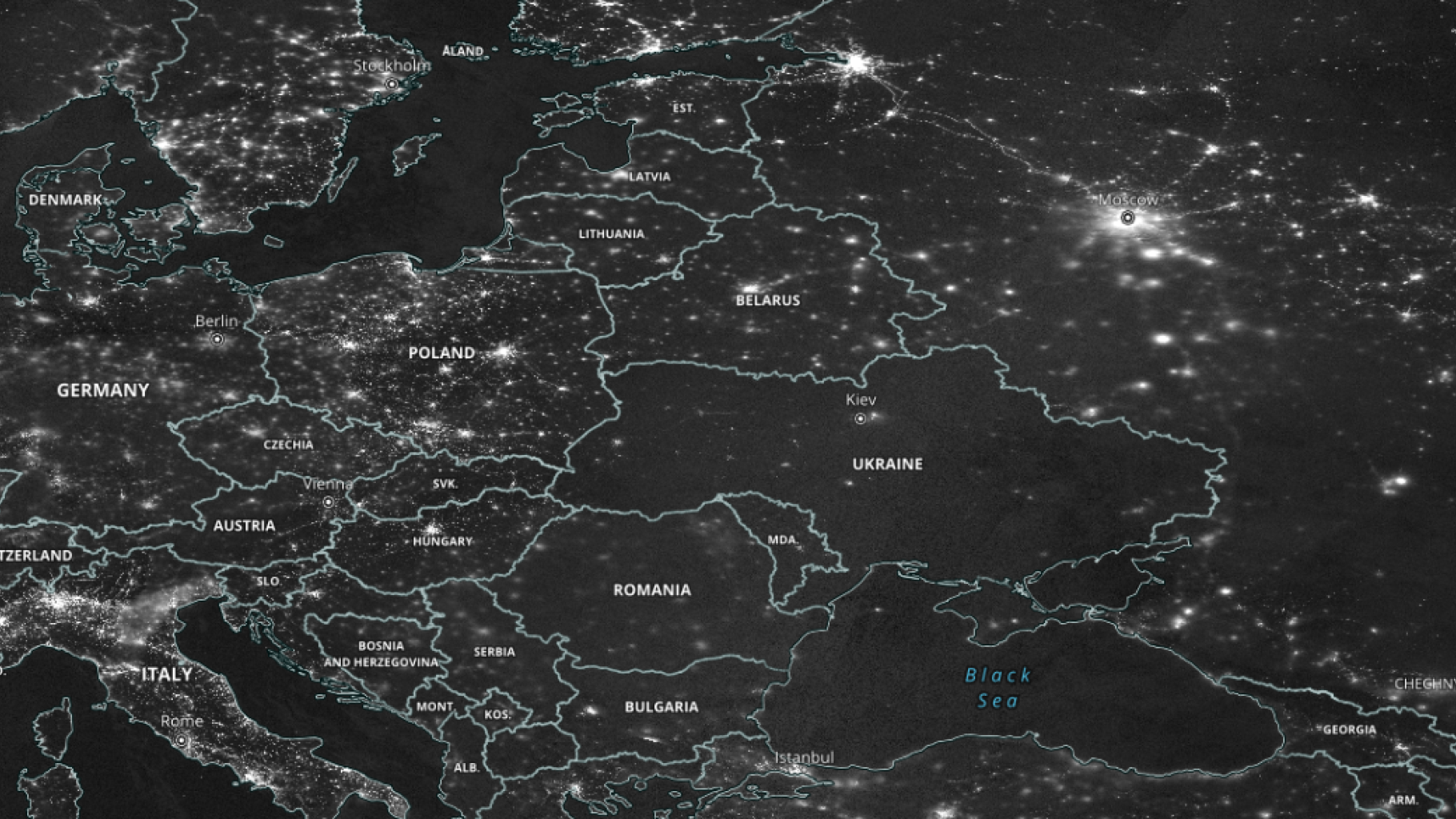 Ces images satellites montrent l’ampleur des coupures d’électricité en Ukraine