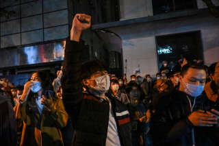 Manifestation à Shanghai le 27 novembre contre la politique « zéro-Covid ».