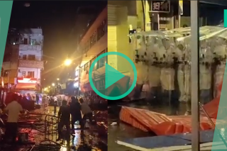 Les images impressionnantes des heurts entre la police et des manifestants à Canton en Chine