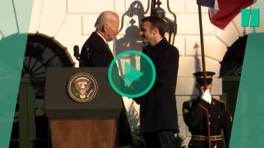 Joe Biden et Emmanuel Macron ce jeudi 1er décembre, lors d’une visite d’État du président français aux États-Unis.