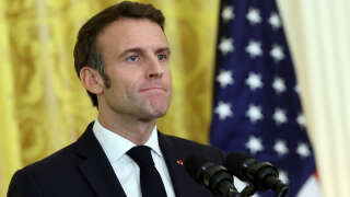 WASHINGTON, DC - DECEMBER 01: French President Emmanuel Macron speaks during a joint press conference with U.S. President Joe Biden at the White House during an official state visit on December 01, 2022 in Washington, DC. President Biden is welcoming Macron for the first official state visit of the Biden administration. (Photo by Kevin Dietsch/Getty Images)