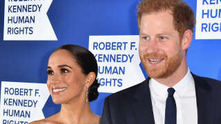 Prince Harry, Duke of Sussex, and Meghan, Duchess of Sussex, arrive at the 2022 Robert F. Kennedy Human Rights Ripple of Hope Award Gala at the Hilton Midtown in New York City on December 6, 2022. (Photo by ANGELA WEISS / AFP)