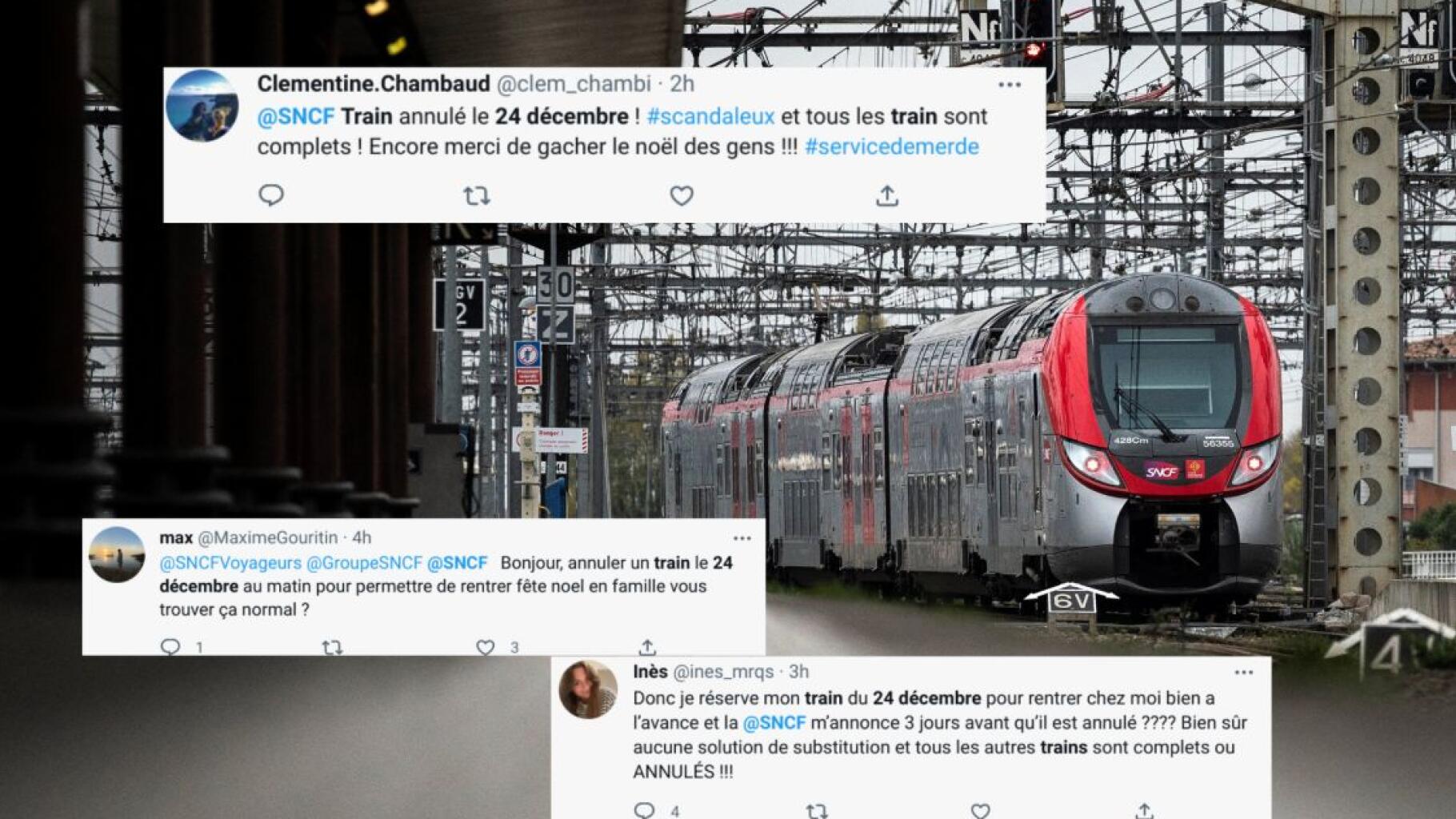La SNCF annule des trains à trois jours de Noël, colère des usagers ...
