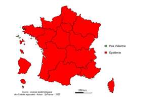Le niveau d’alerte est maximal en France concernant l’épidémie de grippe, selon les dernières données publiées par Santé Publique France le 21 décembre.