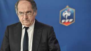 (FILES) In this file photo taken on July 12, 2016 French Football Federation (FFF) president Noel Le Graet gives a press conference on the Euro 2016 football tournament in Paris. - The French Sports Ministry has commissioned an audit of the French Football Federation to shed light on the body's managerial practices, amid accusations made against its president that he had mistreated employees at the federation and claims of sexual harassment. (Photo by ALAIN JOCARD / AFP)