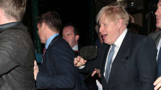 Boris Johnson arrive au Carlton Club de Londres le 10 janvier pour une soirée en son honneur.
