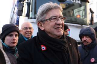 Member of the leftist La France Insoumise (LFI) party Jean-Luc Melenchon (C) attends a rally, called by left-wing La France Insoumise (LFI) party and Youth organizations, to protest against French President's pension reform, in Paris on January 21, 2023. - The pensions plan, presented by French President Emmanuel Macron's government last week, would raise the retirement age for most from 62, to 64 and would increase the years of contributions required for a full pension. The French Interior Ministry put the total number of protesters that marched against France's President's plan to extend the retirement age at 1.2 million, on January 19, 2023, including 80,000 in Paris. (Photo by Thomas SAMSON / AFP)
