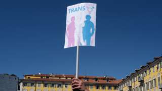 Photo d’illustration, prise le 31 mars 2021 à Nice lors de la Journée internationale de visibilité transgenre.