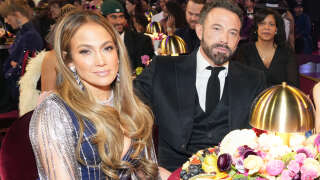 LOS ANGELES, CALIFORNIA - FEBRUARY 05: (L-R) Jennifer Lopez and Ben Affleck attend the 65th GRAMMY Awards at Crypto.com Arena on February 05, 2023 in Los Angeles, California. (Photo by Kevin Mazur/Getty Images for The Recording Academy)