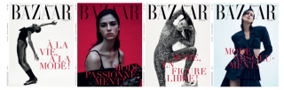 Quatre unes différentes sont prévues pour le premier numéro de Harper’s Bazaar France.