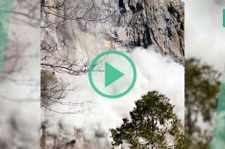 Une énorme chute de rochers filmée en direct dans le parc de Yosemite