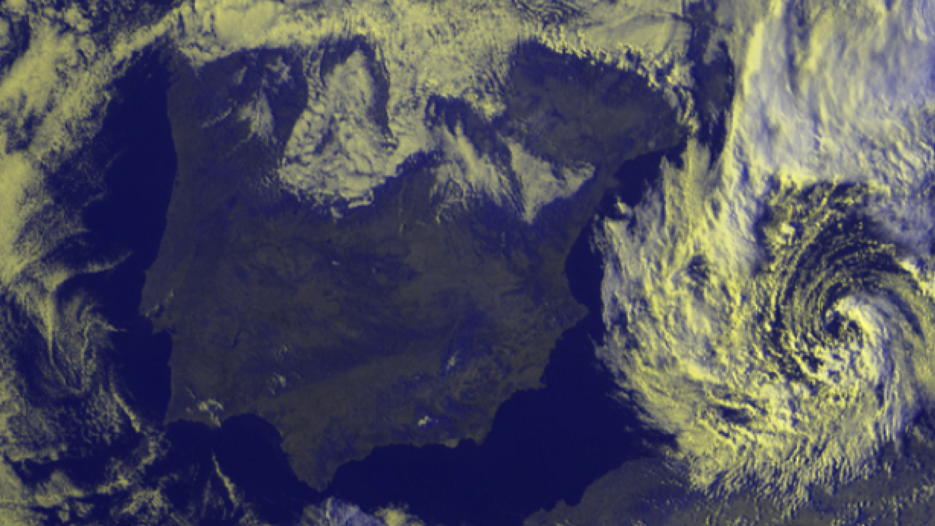 Dieses Satellitenbild zeigt das beeindruckende Phänomen und seine Eisaufzeichnungen