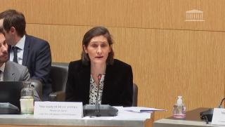 Amélie Oudéa-Castéra auditionnée par la Commission des Lois en amont d’une loi consacrée aux JO 2024
