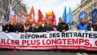Bac 2023 : perturber ou pas les épreuves, le dilemme des syndicats (photo d’illustration prise lors de la manifestation du 11 mars à Paris)