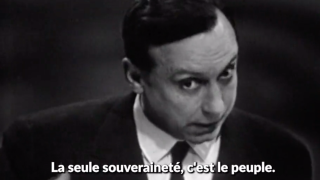Michel Debré, le 15 septembre 1958, explique le rôle du président de la République vis-à-vis du Parlement.