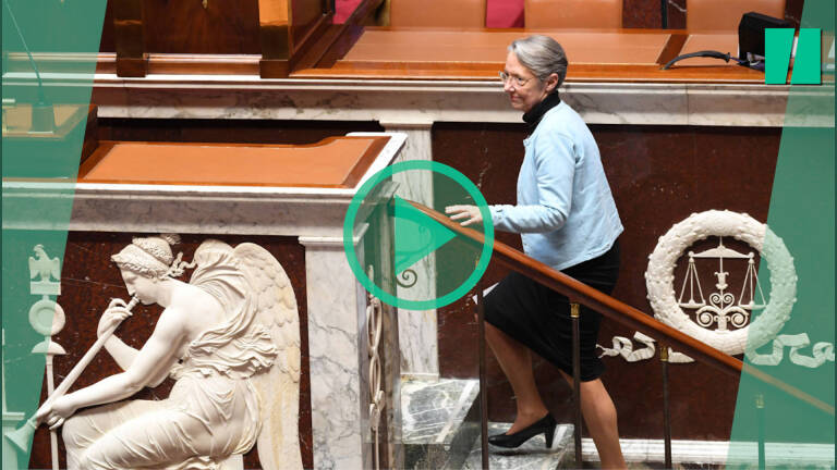 Comme attendu, la première ministre Élisabeth Borne (ici à l’Assemblée ce 20 mars) a échappé à la motion de censure transpartisane… mais à 9 voix près seulement.