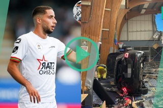 La voiture de ce footballeur marocain s’envole et atterrit dans un gymnase