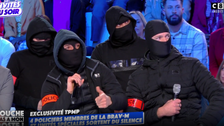 Dans « TPMP » sur C8, quatre personnes, le visage encagoulé, se sont présentées comme des membres de la BRAV-M, ce dont doute la préfecture de police de Paris.