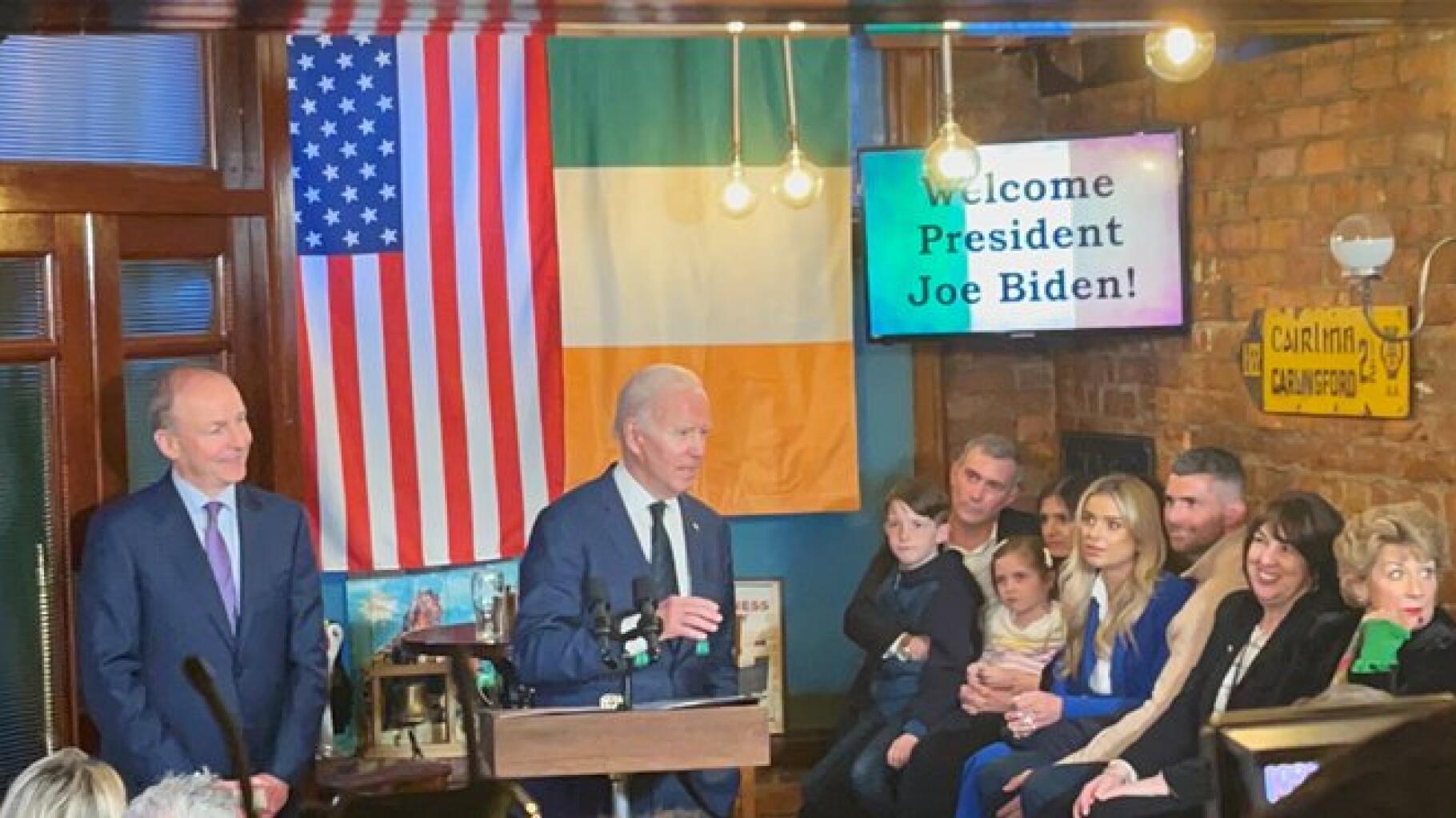 Joe Biden gets it wrong again in a pub in Ireland