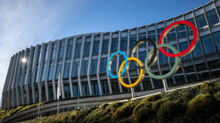 The headquarters of International Olympic Committee (IOC) is seen at the opening day of an IOC executive board meeting, where the issue of Russian athletes will be discussed, in Lausanne, on March 28, 2023. - Poland, Ukraine and the Baltic states reiterated on March 27, 2023 their call to maintain the ban on Russian and Belarusian athletes at the Olympics, saying 