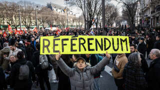 Photo d’illustration prise lors d’une manifestation contre la réforme des retraites le 11 février 2023 à Lyon.