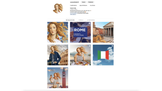 Le compte Instagram de l’influenceuse virtuelle @venereitalia23, imaginée pour représenter la campagne du Ministère du Tourisme italien.