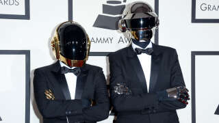 (FILES) Recording artists Guy-Manuel de Homem-Christo (L) and Thomas Bangalter of Daft Punk attend the 56th GRAMMY Awards at Staples Center in Los Angeles, California, on January 26, 2014. For the 10th anniversary of 