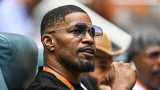 (FILES) In this file photo taken on March 30, 2023 US actor Jamie Foxx attends the men’s quater-final match between Christopher Eubanks of the US and Daniil Medvedev of Russia at the 2023 Miami Open at Hard Rock Stadium in Miami Gardens, Florida. Oscar-winning US actor Jamie Foxx has been hospitalized with an unspecified medical complication but is in recovery, his family says on April 13, 2023. (Photo by CHANDAN KHANNA / AFP)