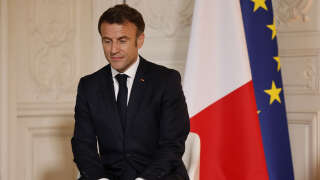French President Emmanuel Macron is seen during the 6th edition of the 