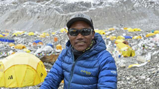 « L’homme de l’Everest », photographié ici le 2 mai 2021. Cinq jours plus tard, il atteignait le sommet du mont Everest pour la 25e fois.