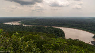 View from the top of mountain in Guaviare river in Colombian Amazonia