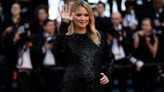 Belgian-French actress Virginie Efira arrives for the screening of the film 