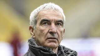 Nantes' French head coach Raymond Domenech is seen before the French L1 football match between FC Nantes and Lille LOSC at the La Beaujoire stadium in Nantes, western France on February 7, 2021. (Photo by Sebastien SALOM-GOMIS / AFP)