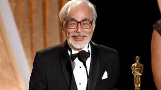 HOLLYWOOD, CA - NOVEMBER 08:  Honoree Hayao Miyazaki accepts an honorary award onstage during the Academy Of Motion Picture Arts And Sciences' 2014 Governors Awards at The Ray Dolby Ballroom at Hollywood & Highland Center on November 8, 2014 in Hollywood, California.  (Photo by Kevin Winter/Getty Images)