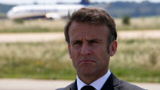 Emmanuel Macron, ici en déplacement à Garon, le 2 juin 2023.