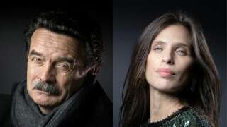 (COMBO) This combination of file photographs created on April 8, 2023, shows (L) French journalist, writer and co-founder of the online journal Mediapart Edwy Plenel as he poses in Paris on February 17, 2016 and (R) French actress and director Maiwenn as she poses during a photo session in Paris on January 15, 2021. Co-founder of French online newspaper 